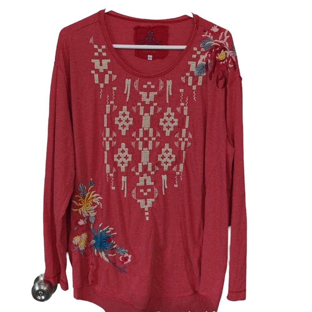 Johnny Was Size Large long sleeve embroidered shirt